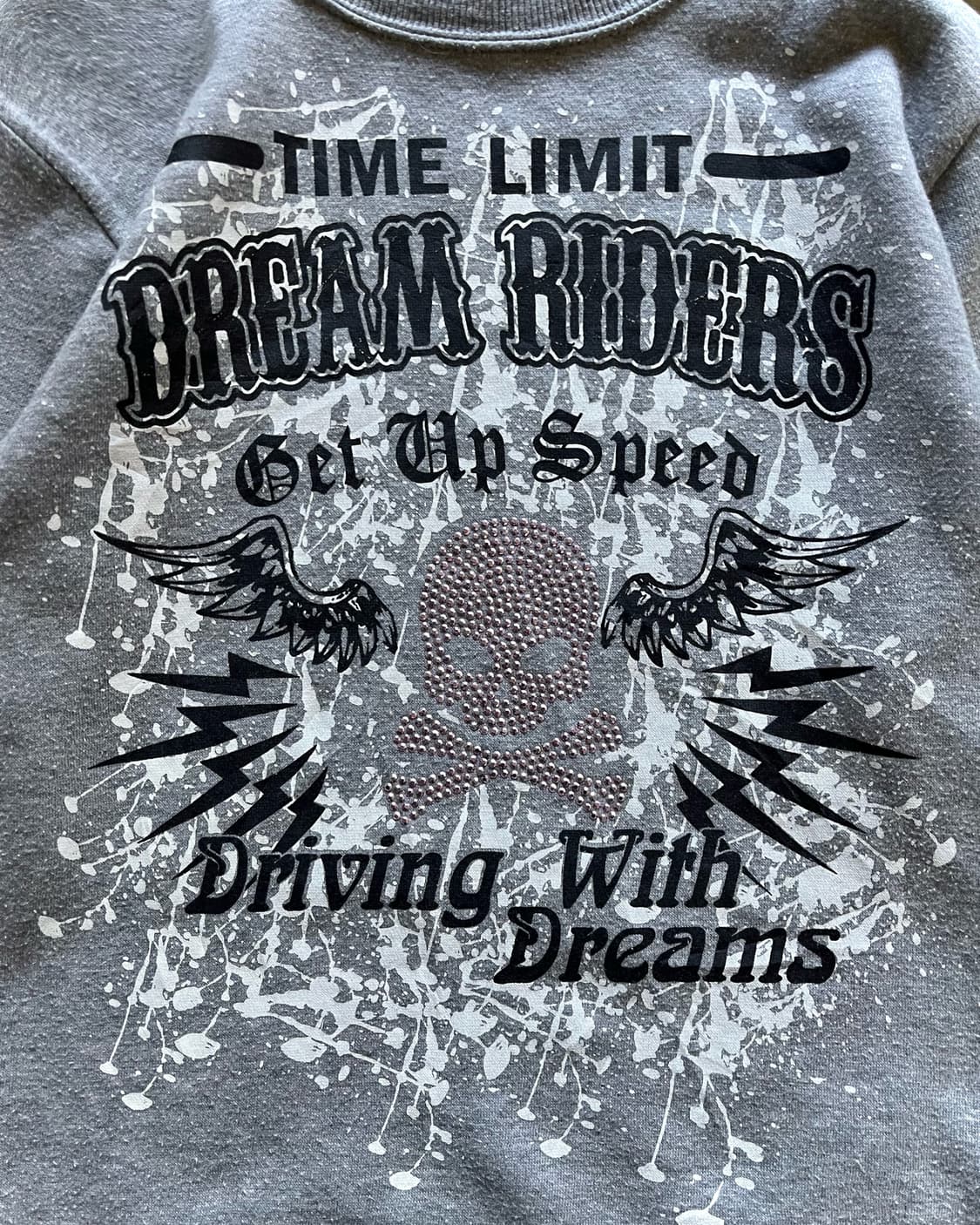 90s Jpn Skull Cubic Lettering Sweatshirt 상품이미지5