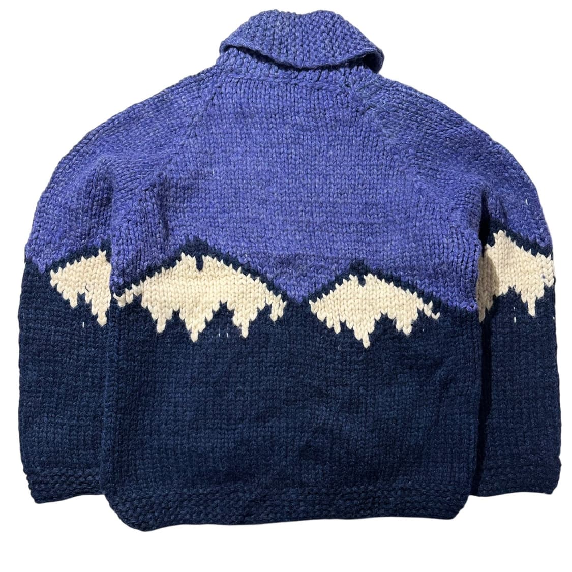 TUAK 캐나다 코위찬 숄카라 패턴 핸드 니트 집업 가디건 자켓 상품이미지2