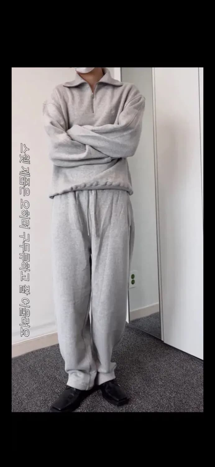 무료배송) 인사일런스 엠브로이더리 하프 집업 s size 상품이미지3