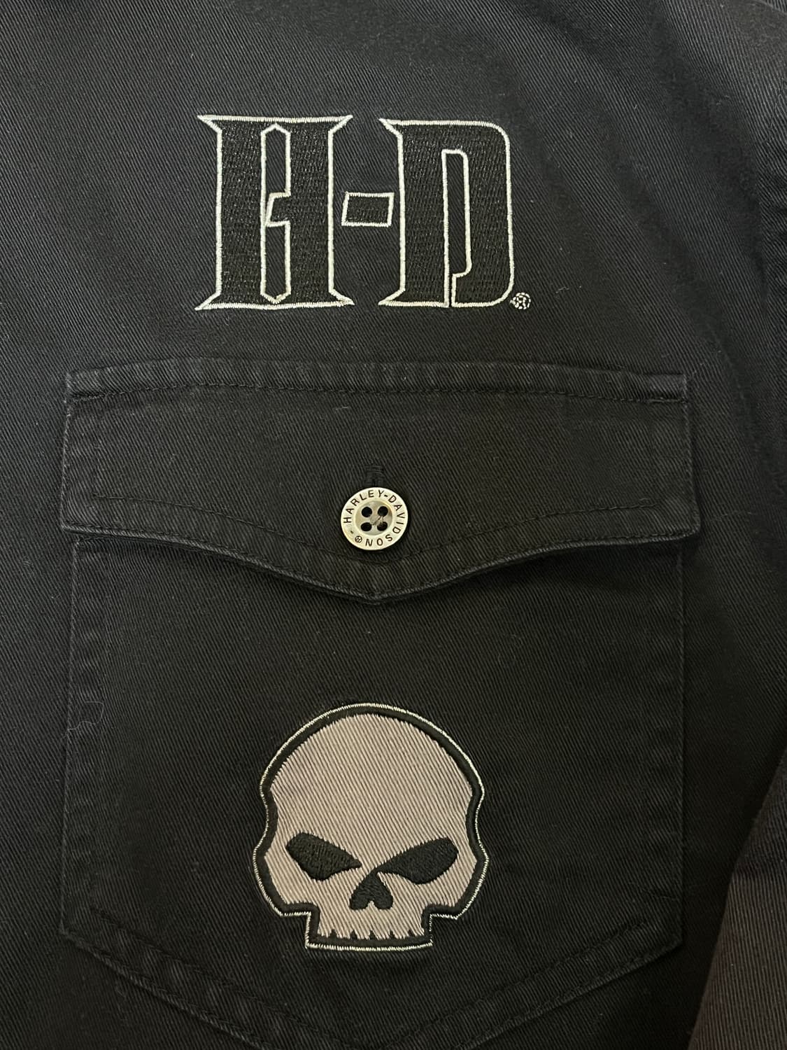 Harely davidson skull black shirt 상품이미지4