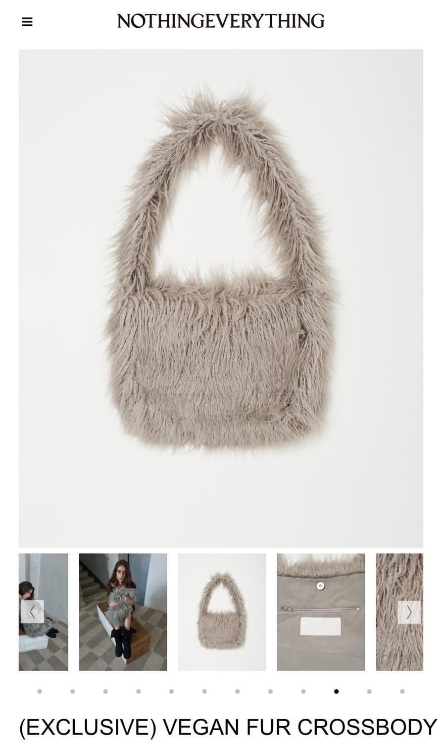 낫띵에브리띵 VEGAN FUR CROSSBODY BAG 상품이미지3