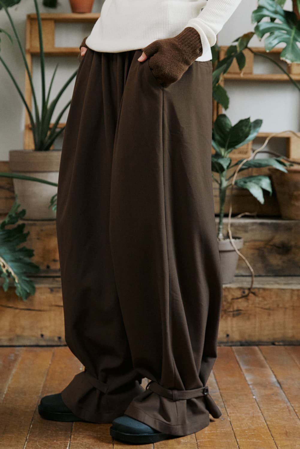 [3] 말렌 스트랩 벌룬 팬츠 브라운 상품이미지1