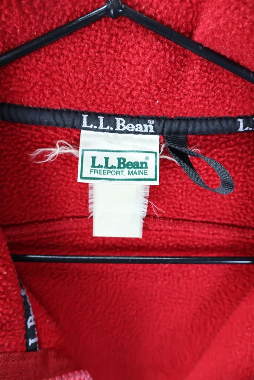 미국제 엘엘빈 레드 집업플리스 상품이미지6