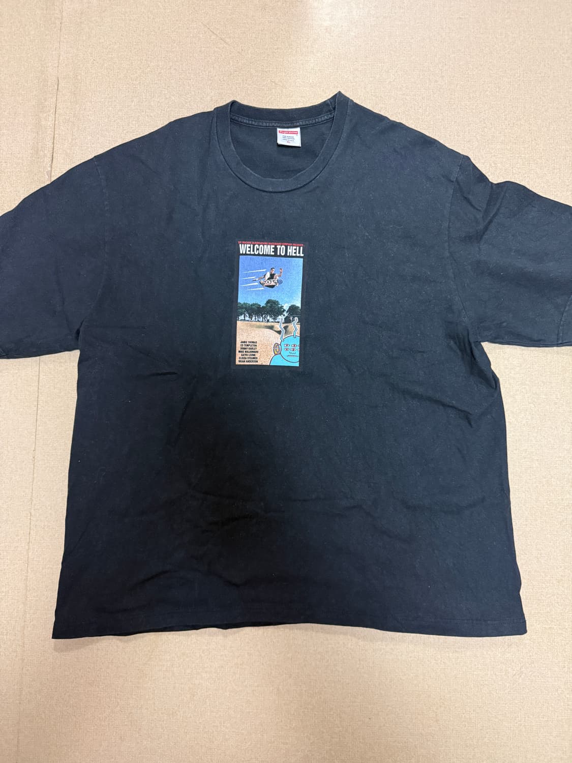 슈프림 x 토이 머신 웰컴 투 헬 티셔츠 블랙, XL 상품이미지1