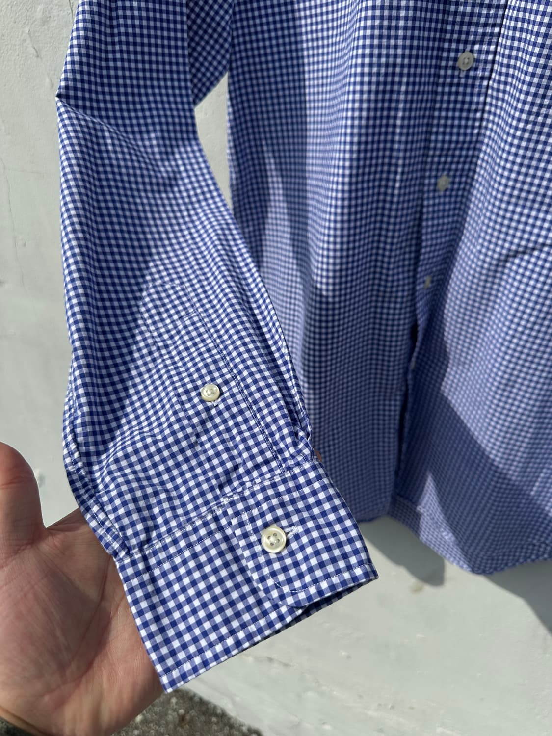 [M] 폴로 랄프로렌 블루 깅엄체크 포플린 셔츠 상품이미지5