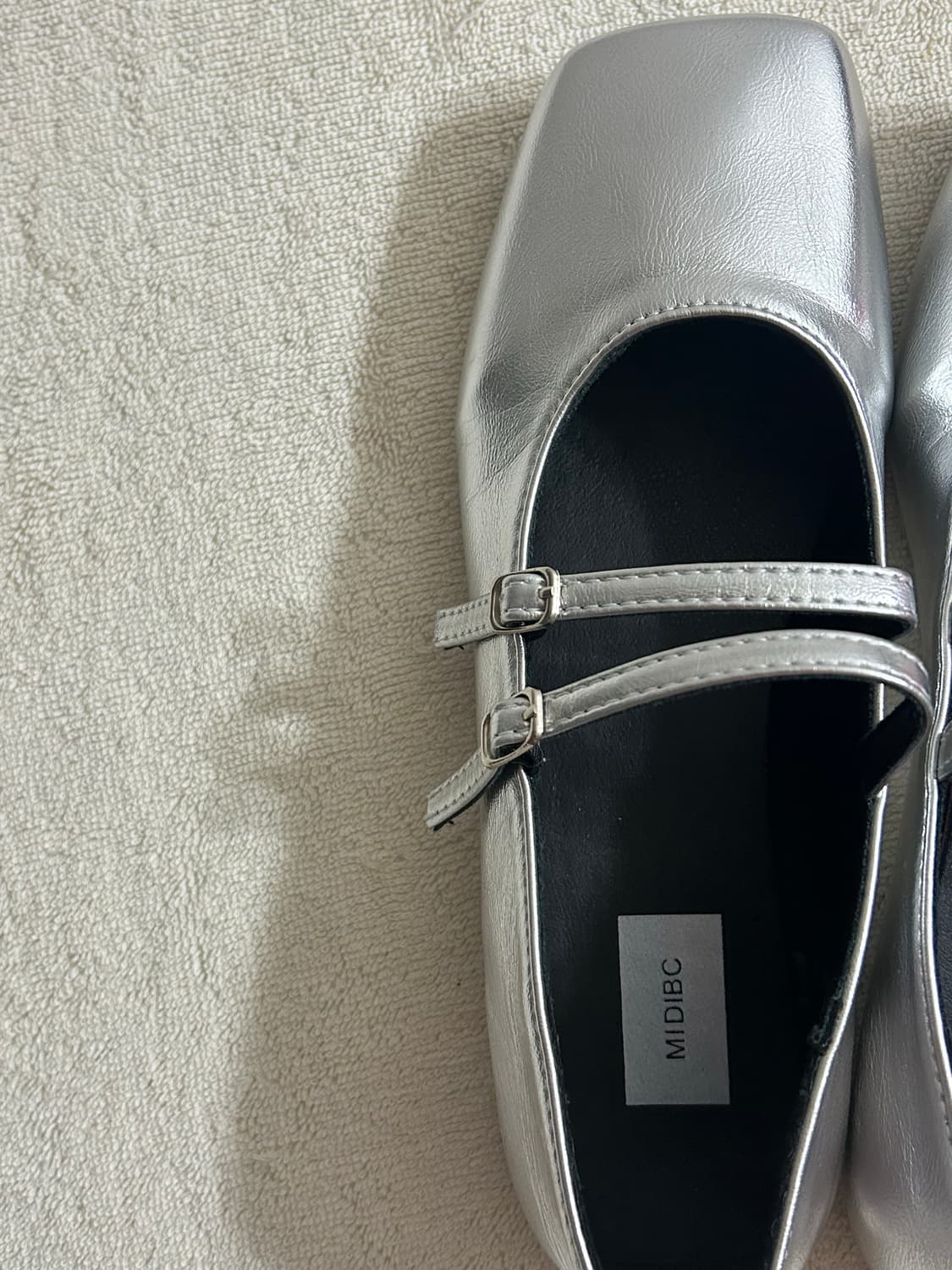 메리제인 실버 플랫슈즈(235mm) 상품이미지2