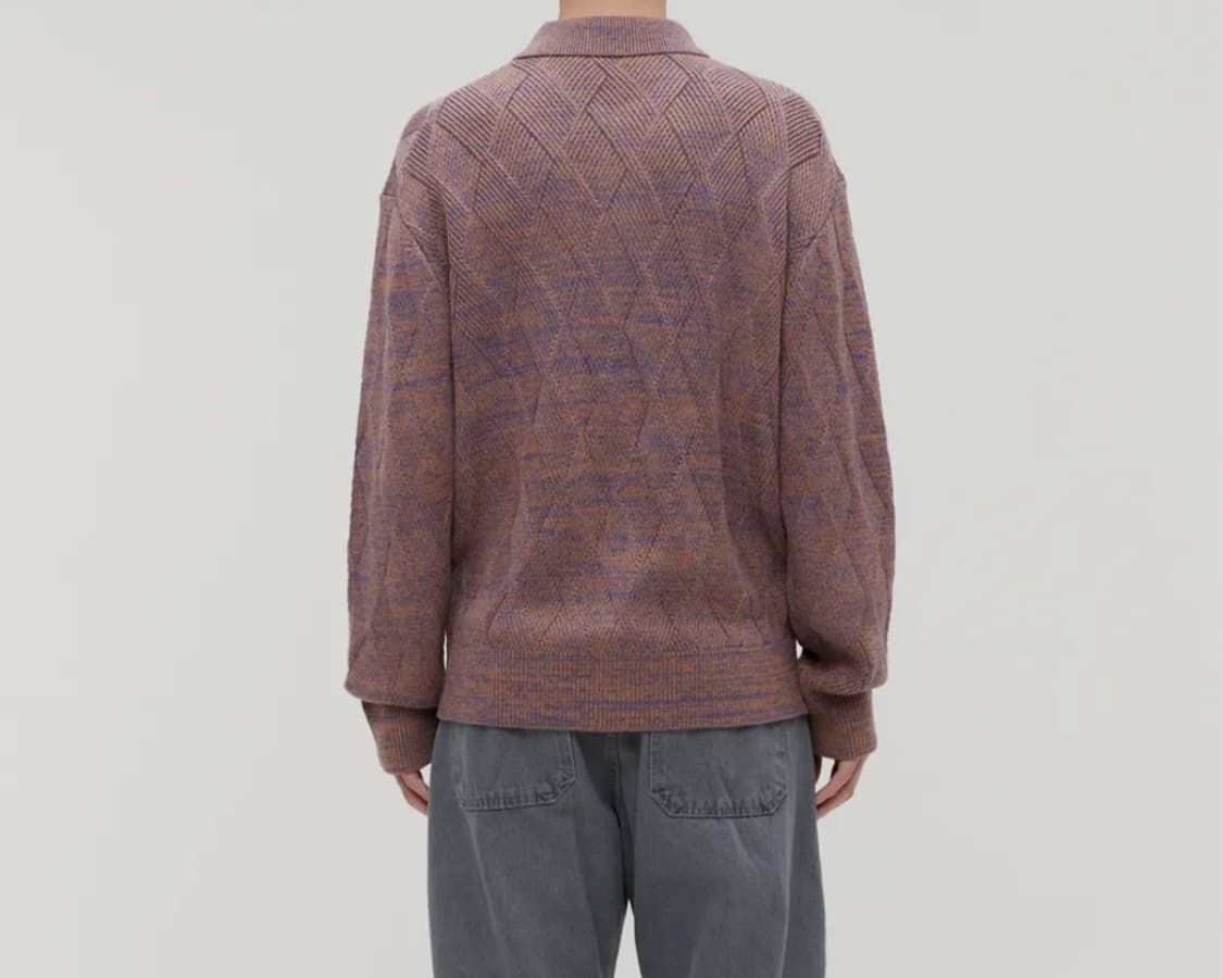 (새상품) 르마드 인타르시아 단추 카라니트 퍼플머스크 3사이즈 상품이미지4