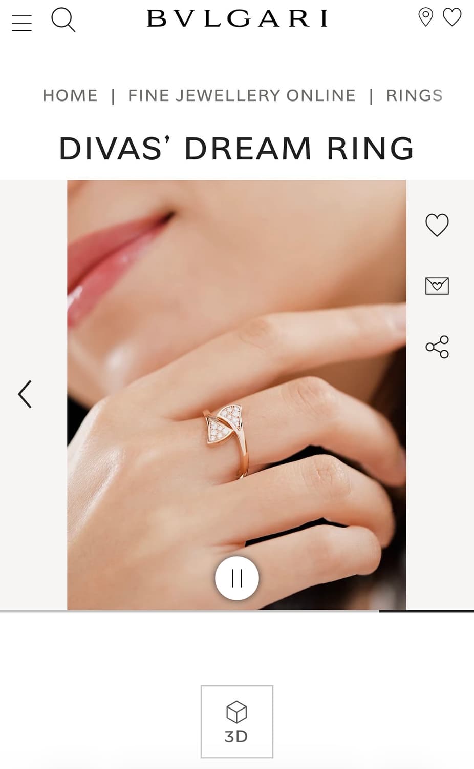 [52호 반지] 불가리 디바스드림 다이아 반지 상품이미지6