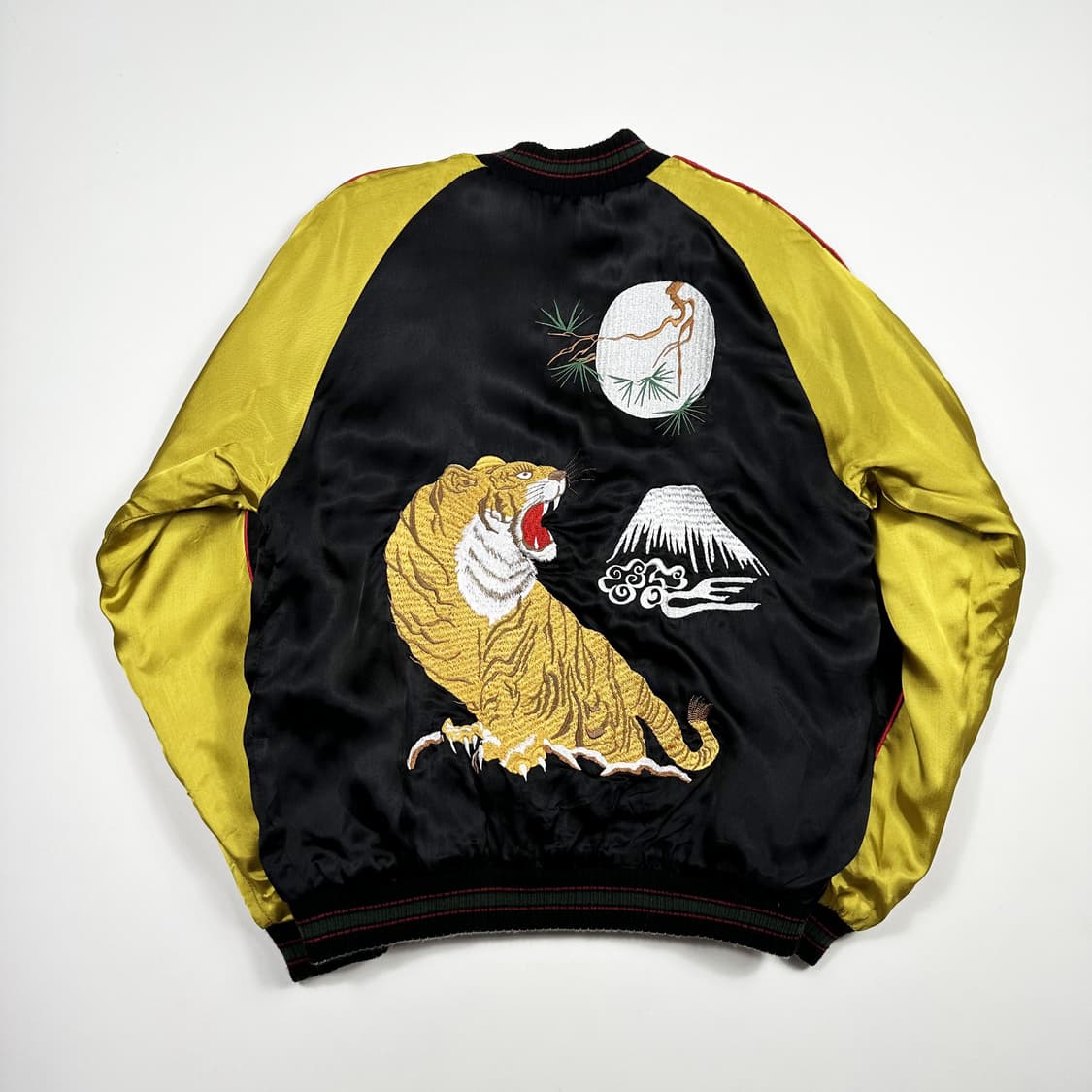 VTG 빈티지 리버시블 호랑이 자수 스카쟌 M 상품이미지4