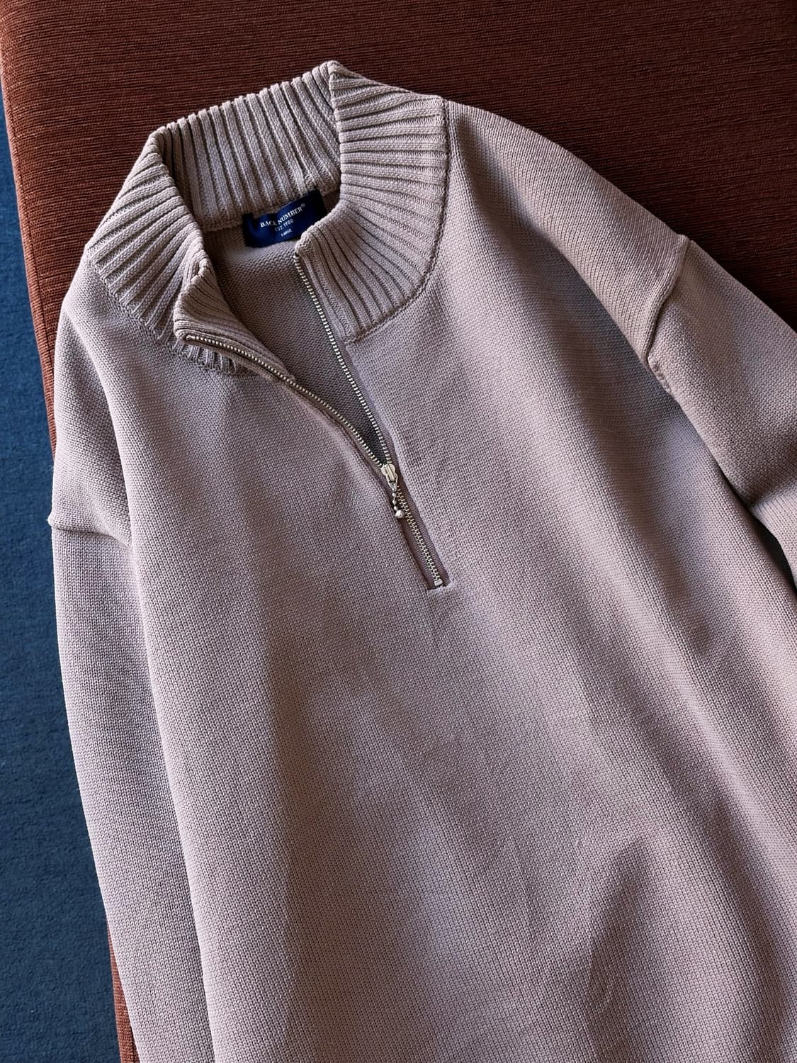 Dry fabric design zip knit P/O 상품이미지9