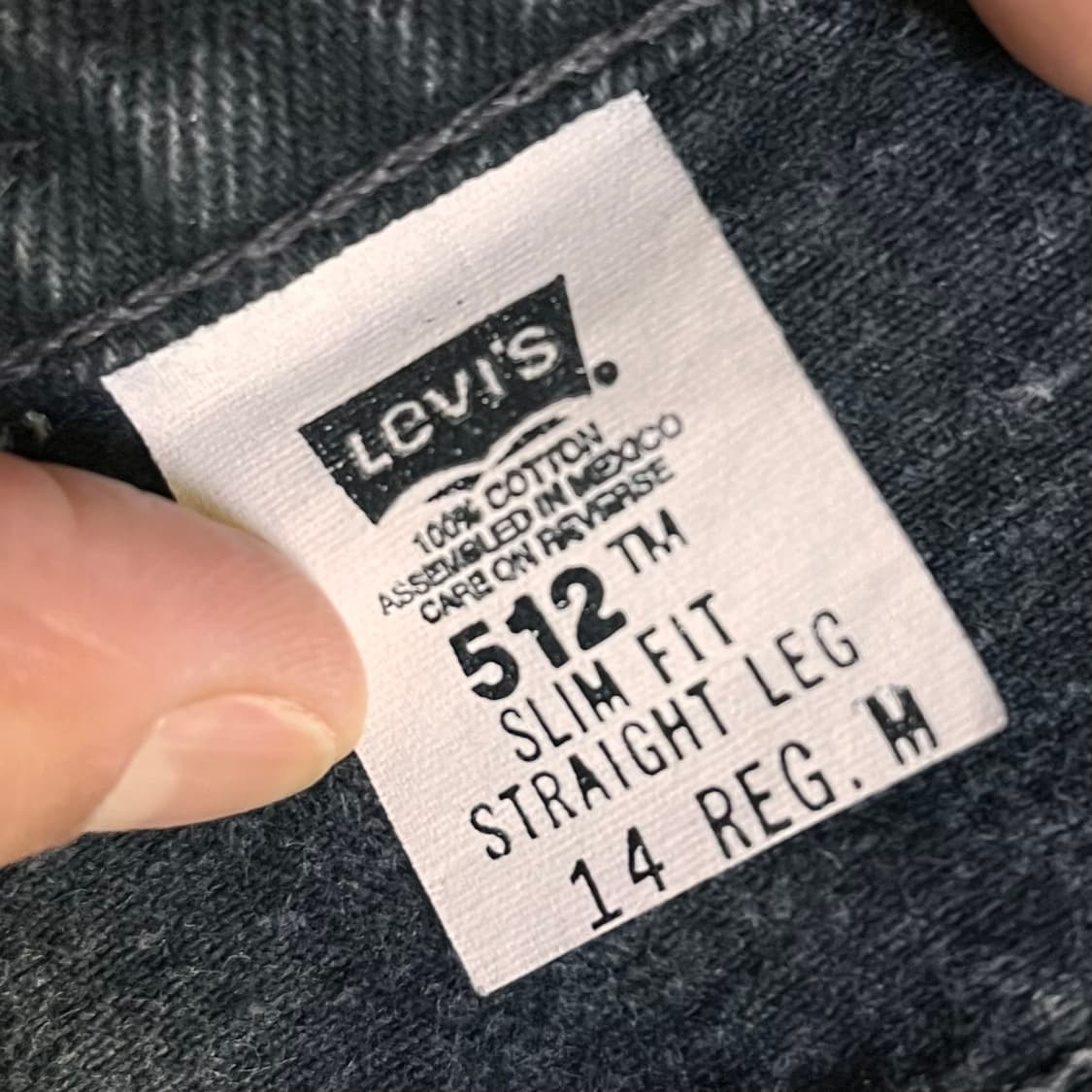 리바이스 512 블랙진 데님팬츠 W L M 상품이미지5