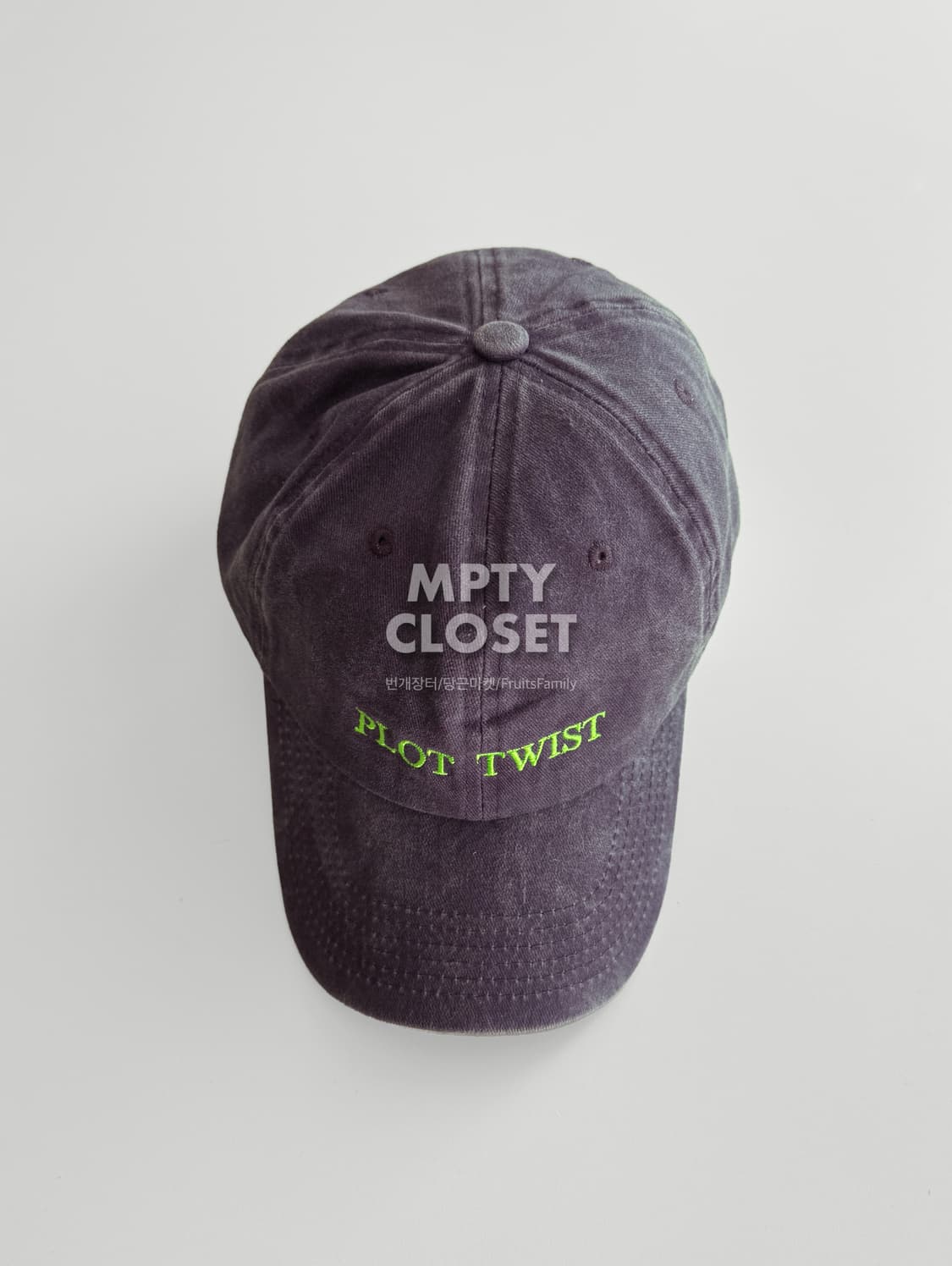 Hoho Coco Plot Twist 워시드 볼캡 퍼플 상품이미지1