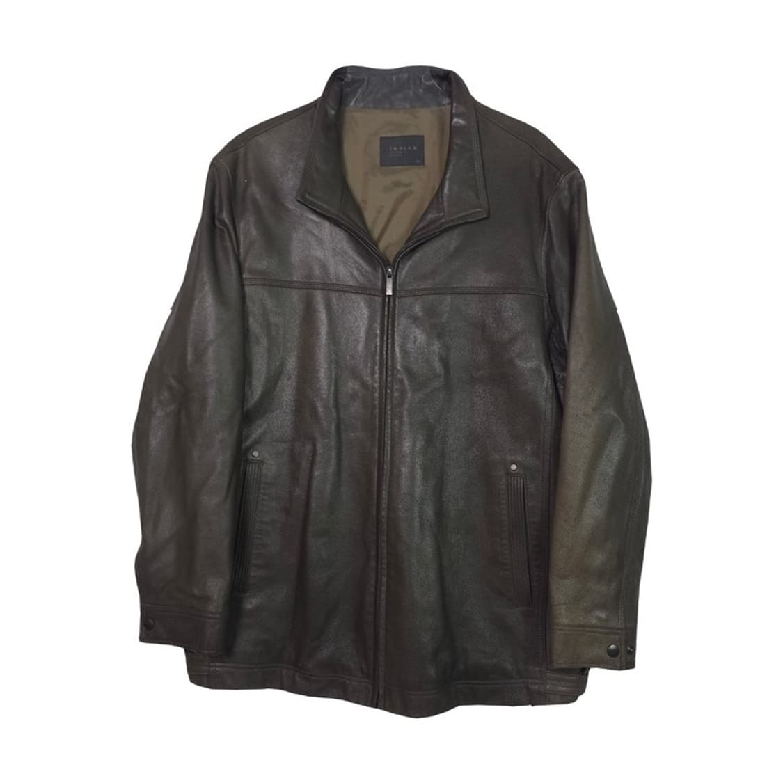 INDIAN 소가죽 브라운 레더자켓 L 상품이미지1