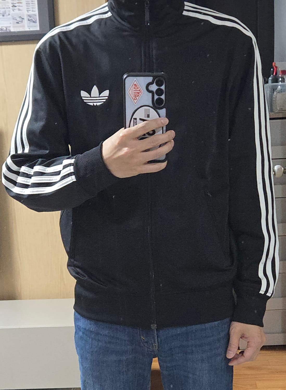 (착샷) 아디다스 파이어버드 져지 트랙탑 블랙  상품이미지9