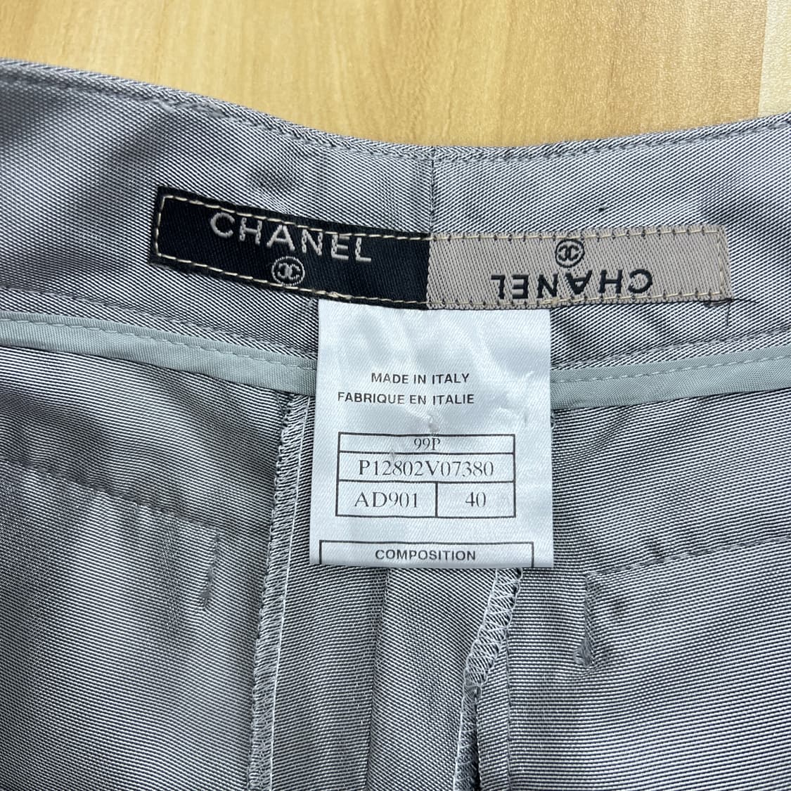 Chanel 샤넬 빈티지 실크 슬랙스 팬츠 40 상품이미지4