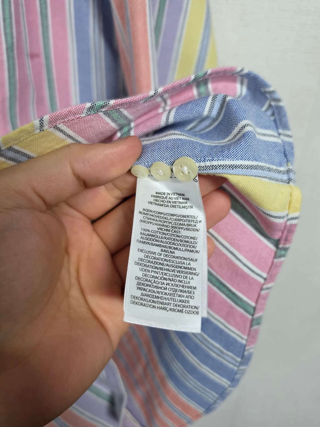 폴로 랄프로렌 클래식핏 멀티 스트라이프 셔츠 S 상품이미지5