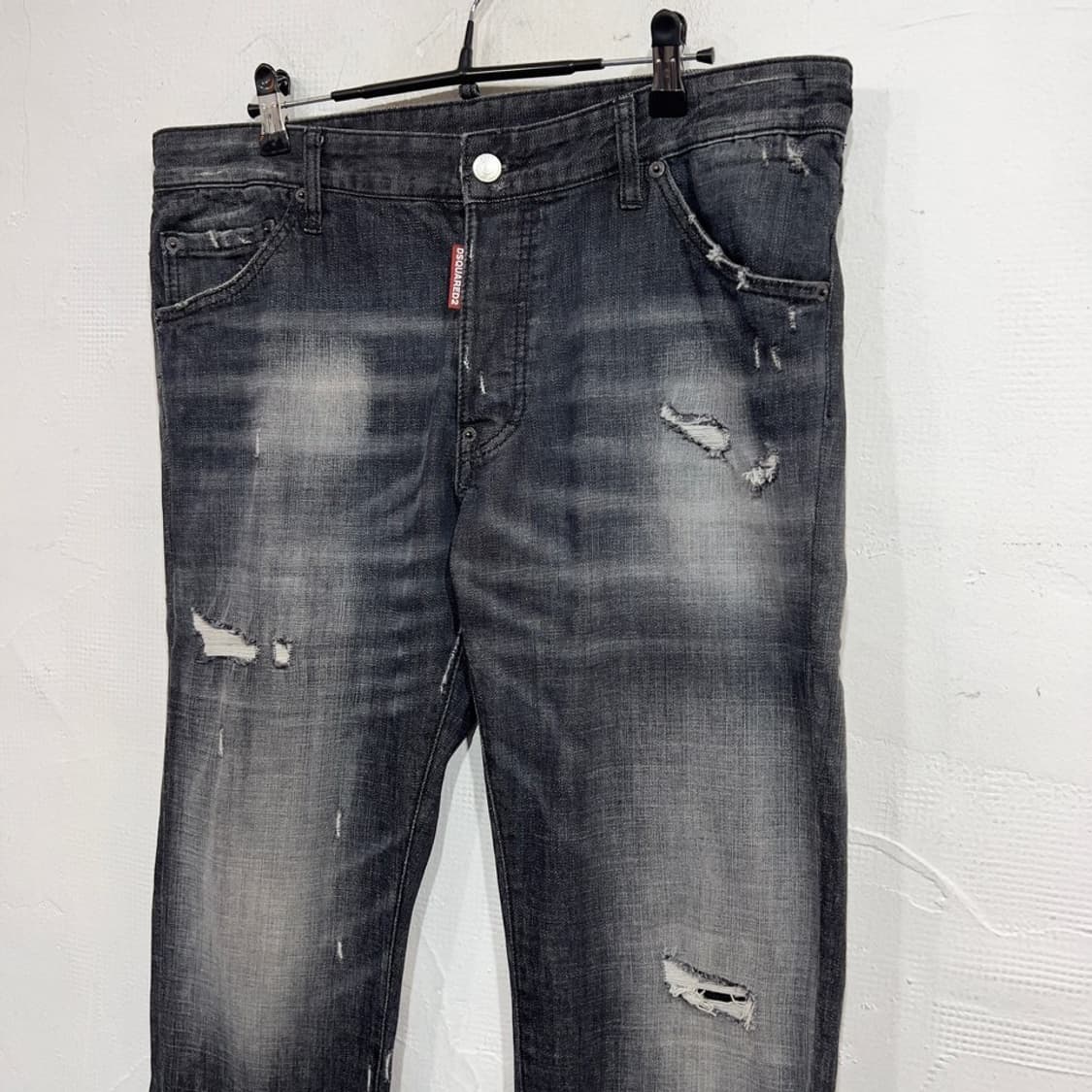 디스퀘어드2 1964 블랙패치 펑크 흑청바지 상품이미지4