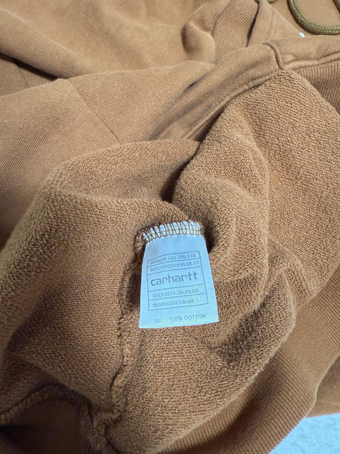 칼하트 브라운 후드티 상품이미지4