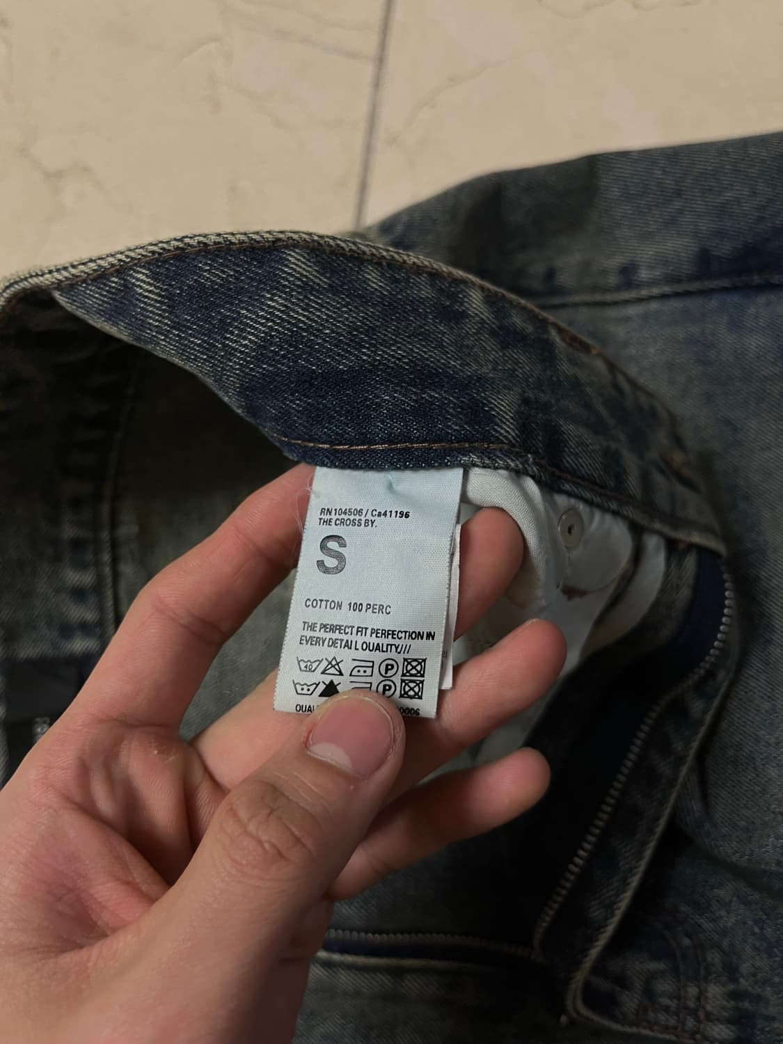 워싱 데님 벌룬 팬츠 (배기진 , 커브드핏 팬츠) 상품이미지4