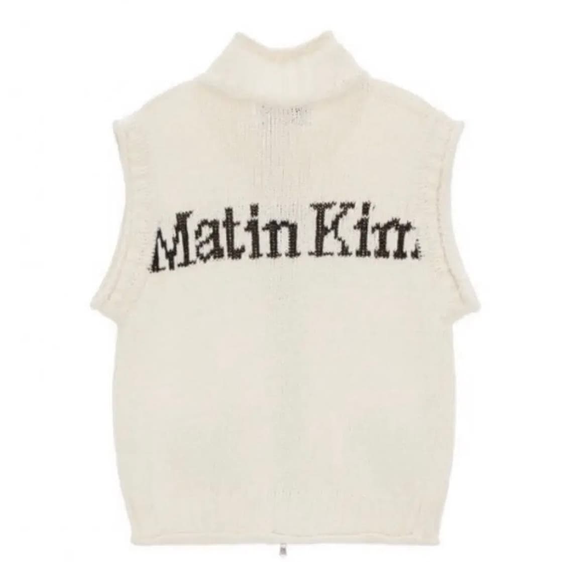 마뗑킴 SPELL POINT KNIT VEST IN BEIGE 상품이미지1