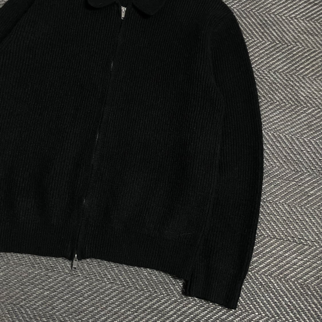 수아레 미니멀 파인울 투웨이 니트 카라 집업 자켓 y 4896 상품이미지3