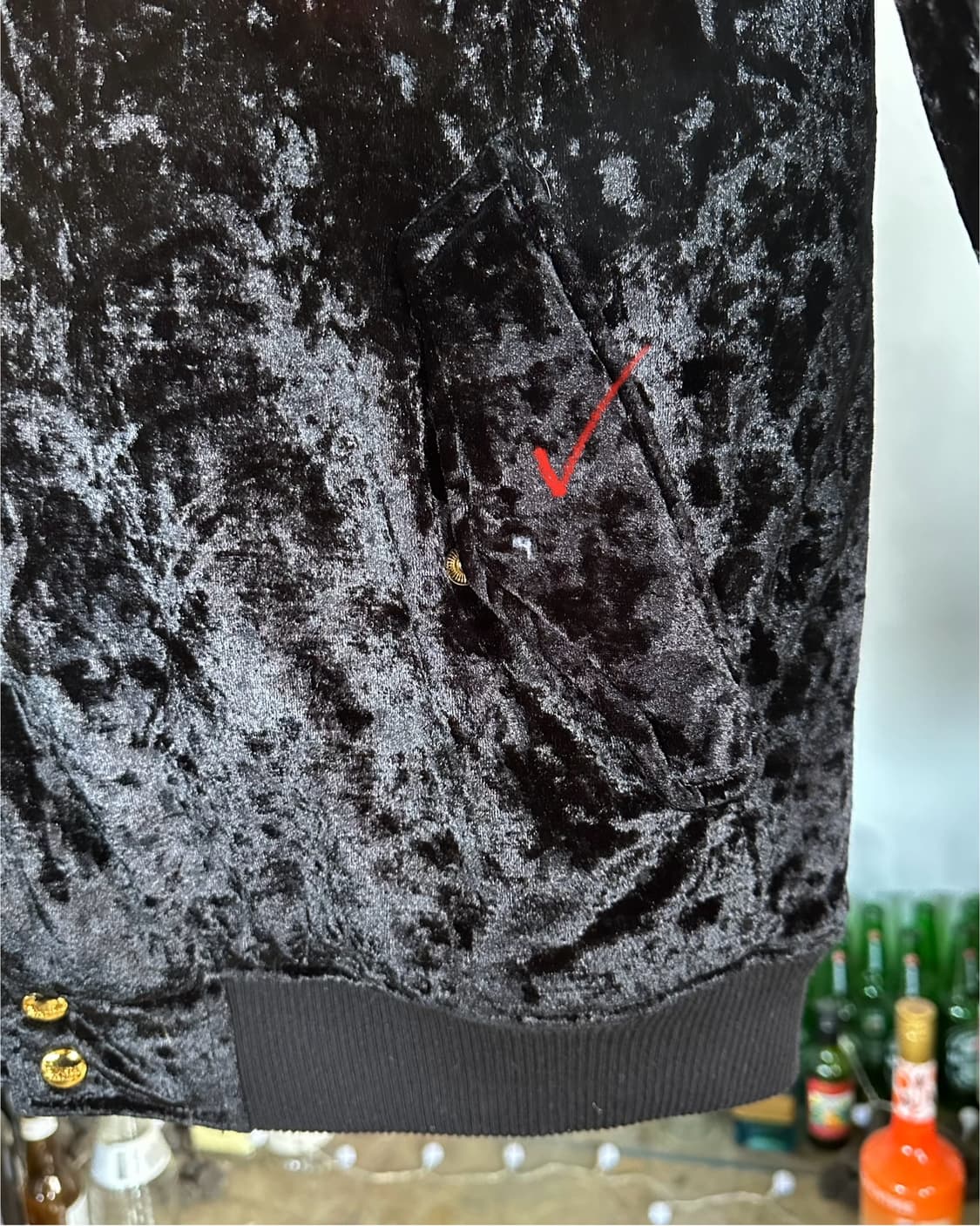 [2XL]에비수 Evisu 타이거 벨루어 벨벳 블루종 점퍼 상품이미지10