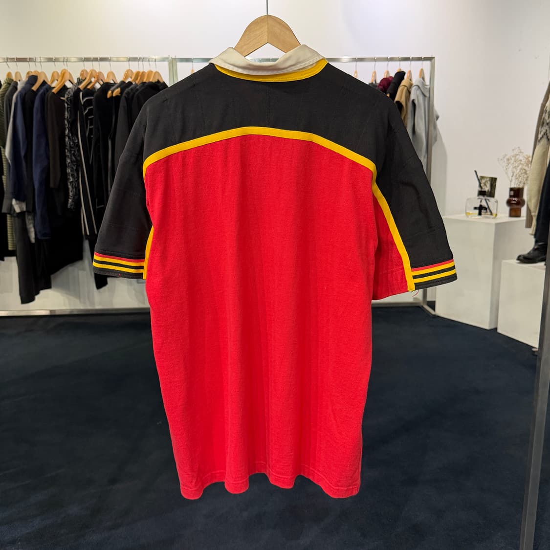 [M] 90s 나이키 TEAM 럭비 반팔 카라티 상품이미지2