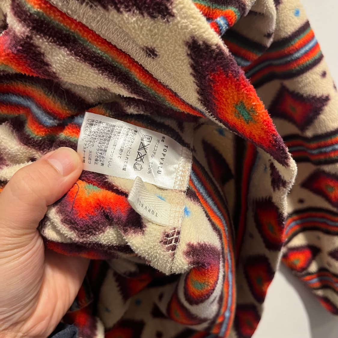 Topvalu 패턴 울 집업 후리스 자켓 상품이미지6