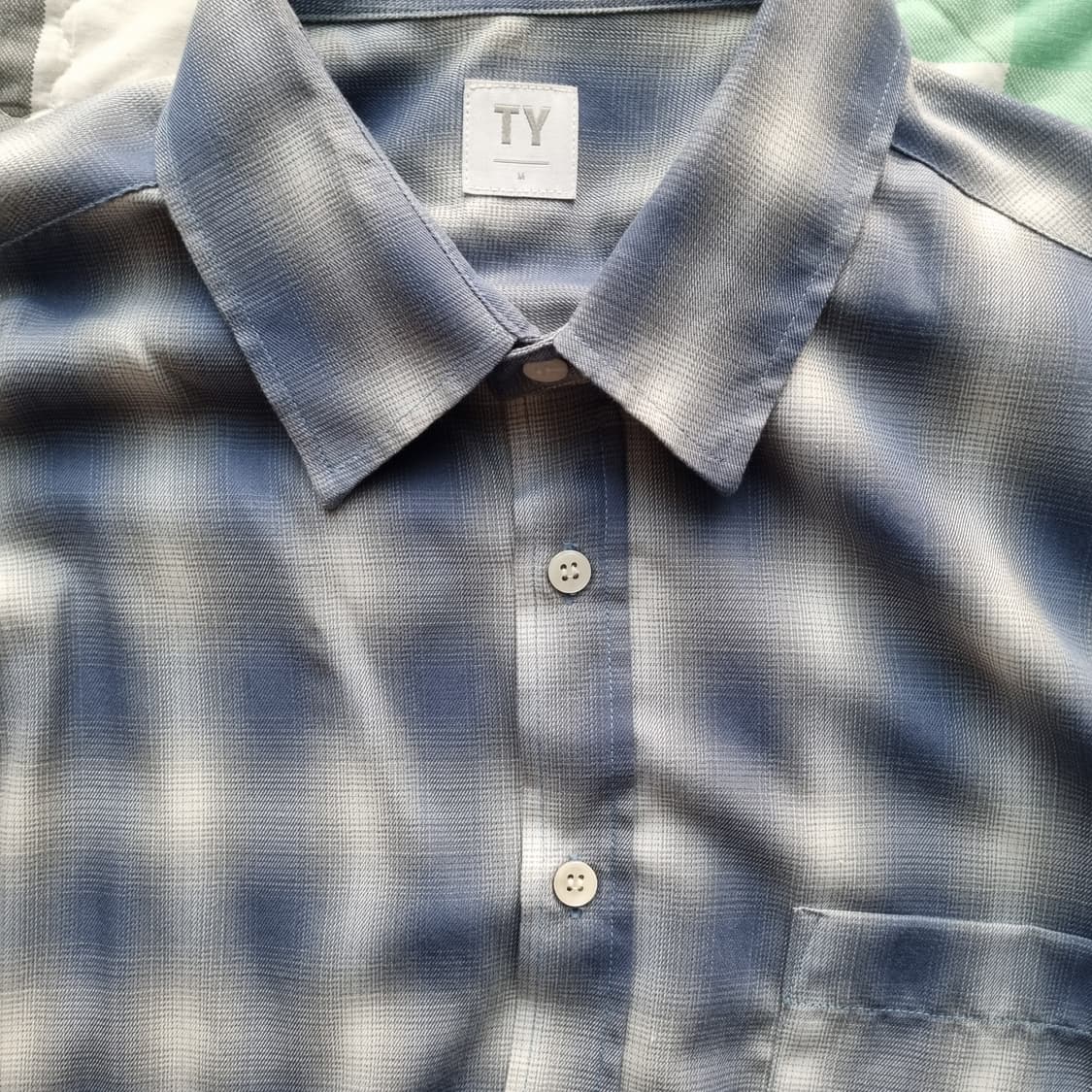 [M] 틀영 올데이 옴브레 체크 셔츠 상품이미지4