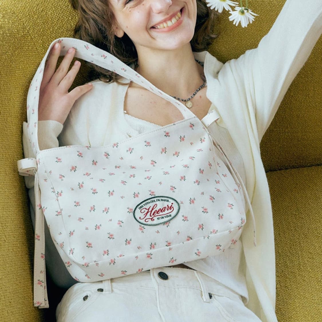 히어리 릴리 리본 토트백 플로랄 상품이미지1