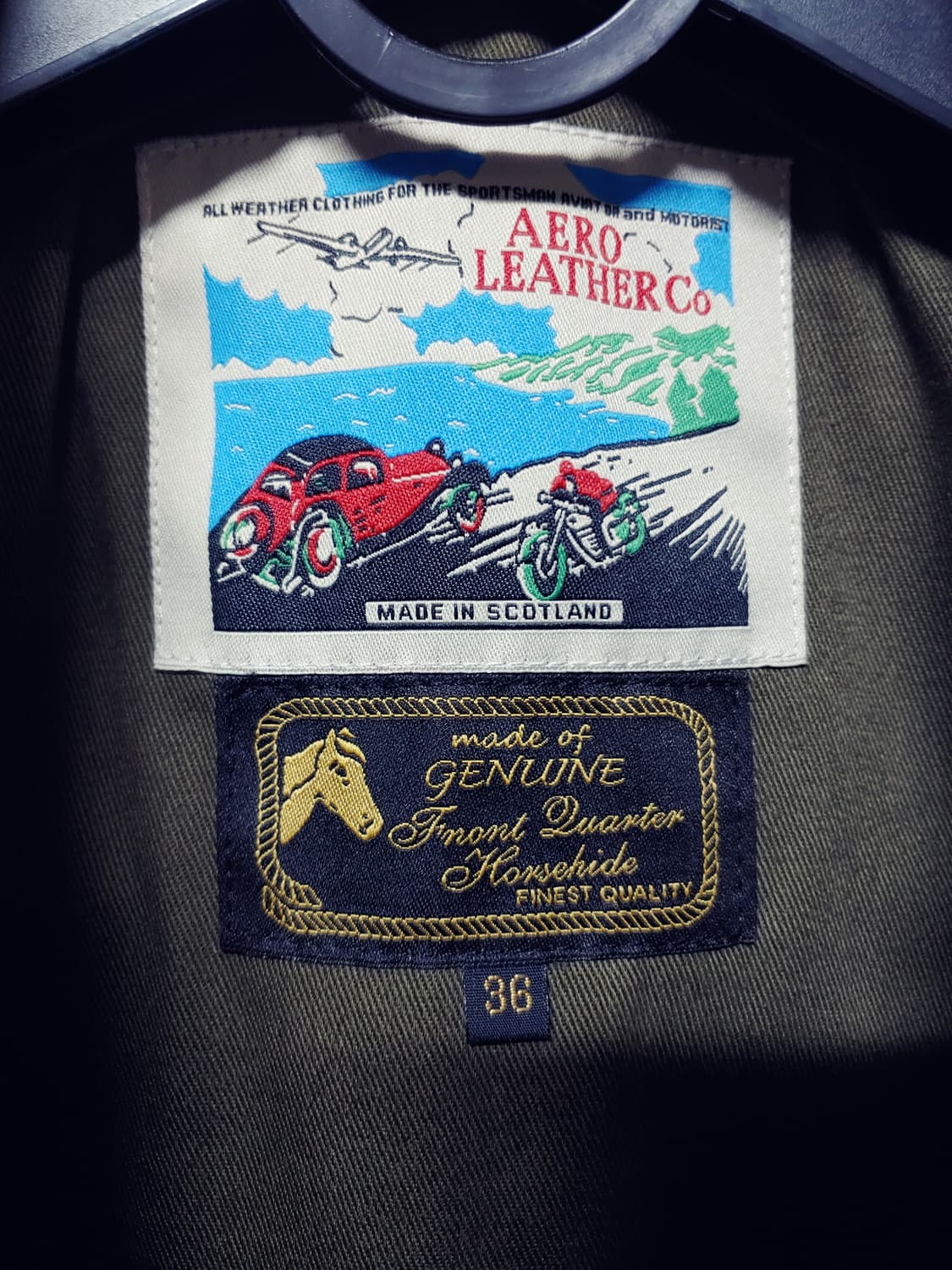 에어로레더 홀스하이드 모터사이클자켓 상품이미지2
