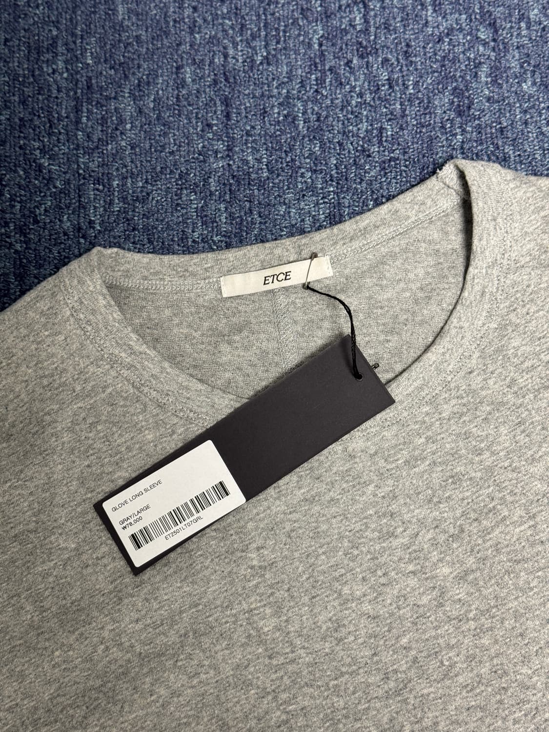 [새상품, L] ETCE GLOVE LONG SLEEVE 그레이 상품이미지1