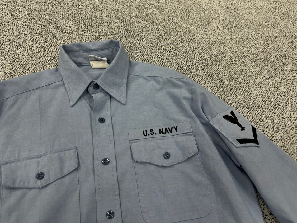 US NAVY 미해군 유틸리티 샴브레이셔츠 상품이미지3