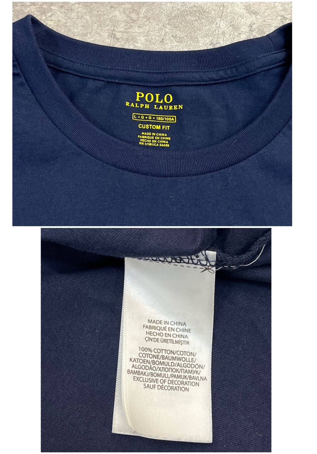 폴로 랄프로렌 베이직 반팔티 네이비 L #csz3791 상품이미지3