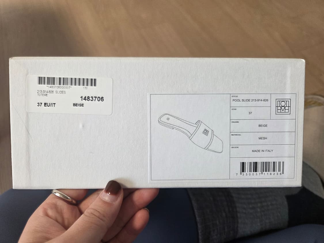 toteme monogram mesh satin slide 37 새상품 상품이미지4