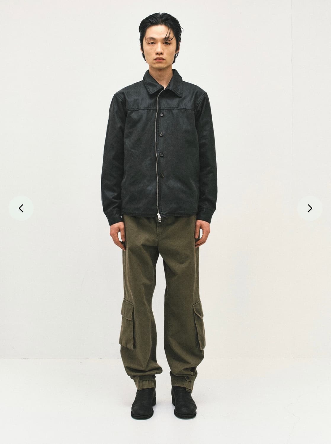 [M] 서피스에디션 버튼 셔츠 자켓 블랙 상품이미지1