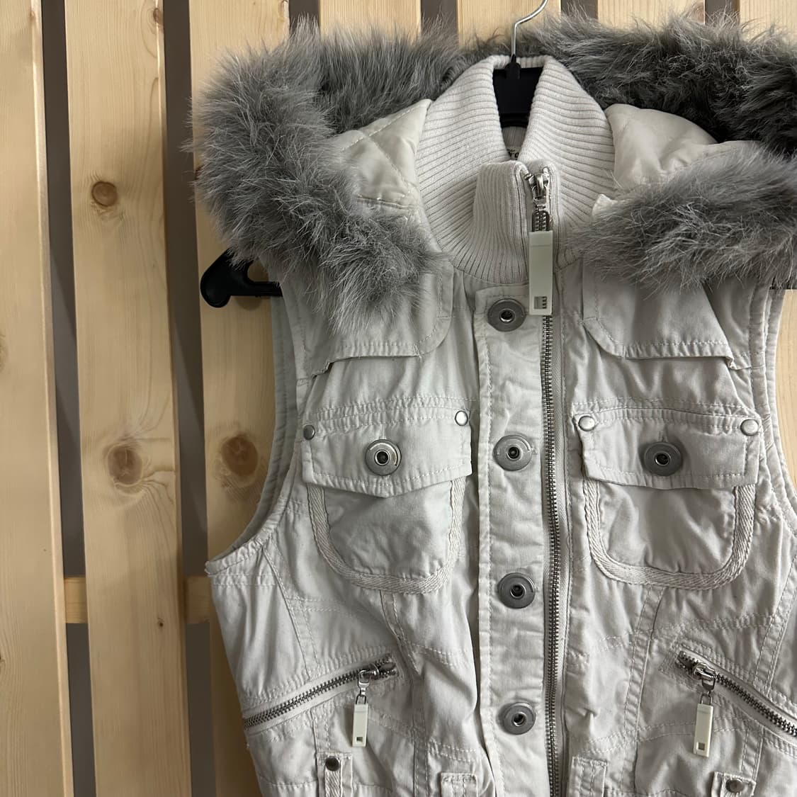 (S) 빈티지 퍼 조끼 자켓 상품이미지3