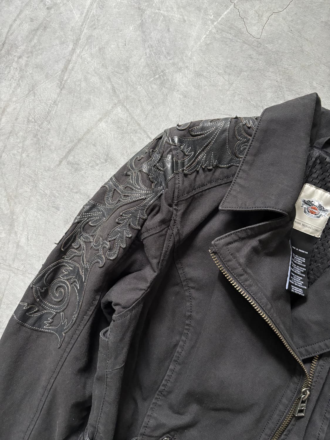 Harley Davidson 할리데이비슨 블랙 캔버스 라이딩 자켓 상품이미지7