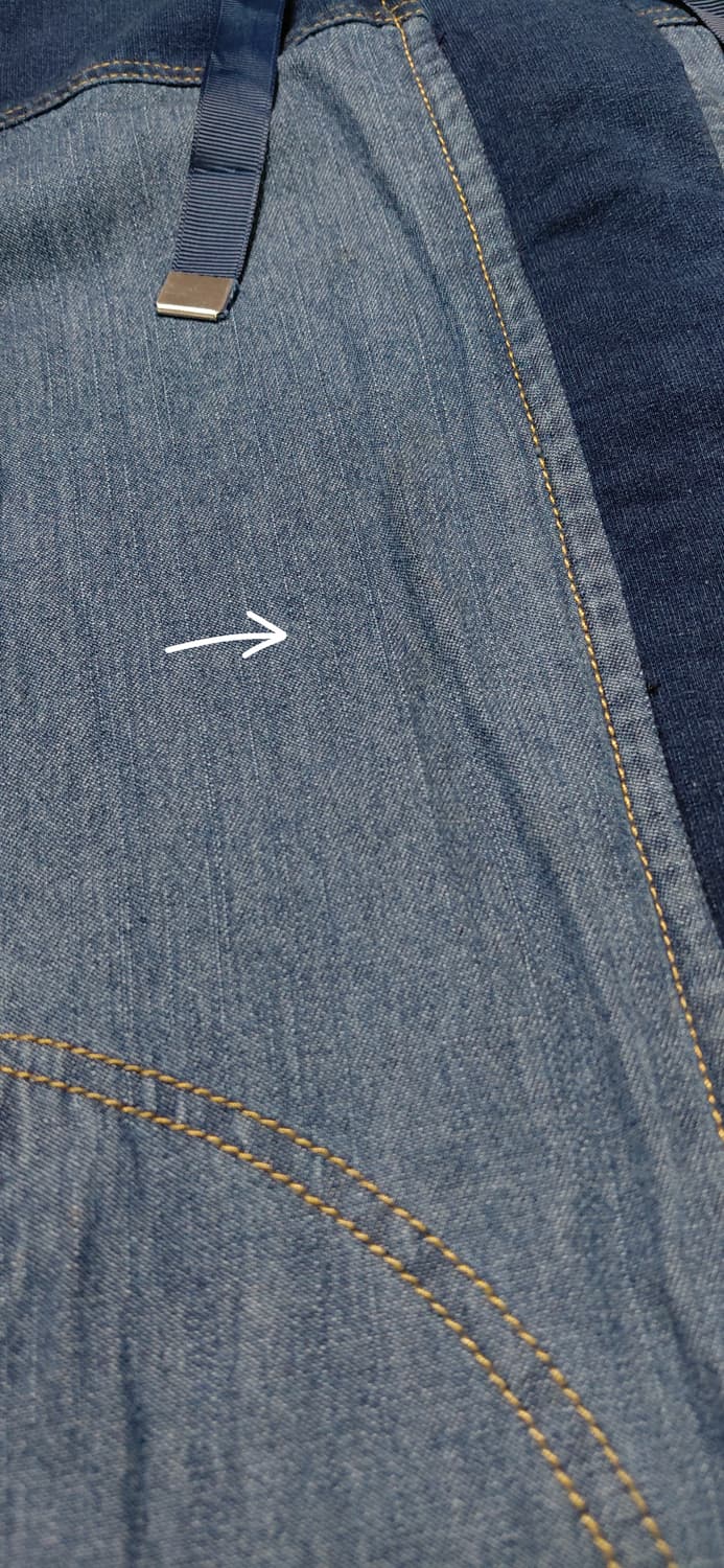 [M] RUE DE BAC(뤼 드 박) 데님 콤비 하이넥 베스트 상품이미지10