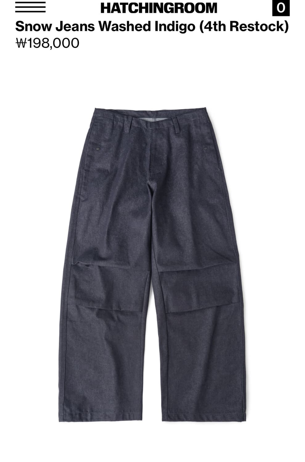 해칭룸 스노우진 워시드 인디고 (2) 상품이미지1