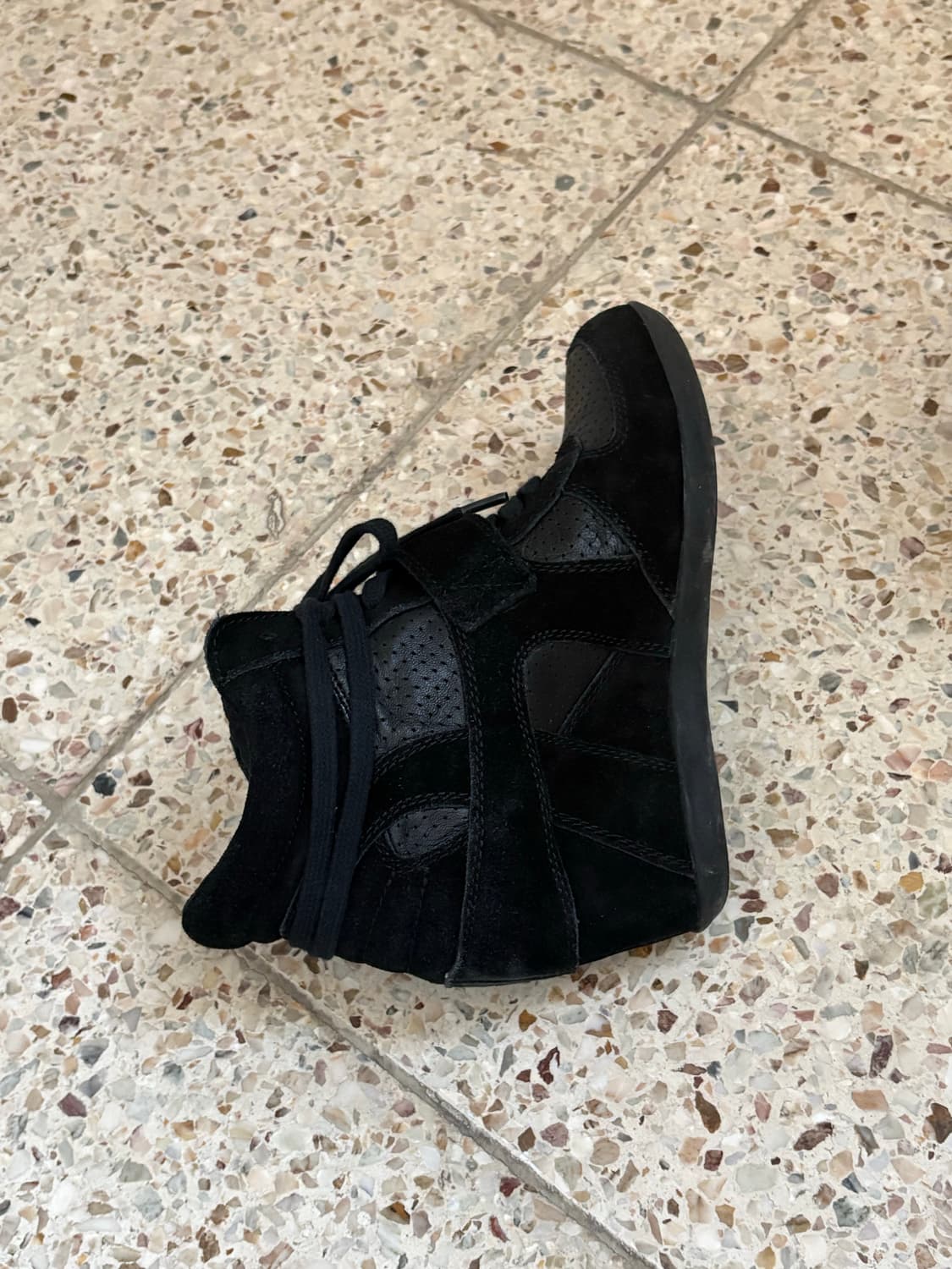 Ash 보위 웨지 스니커즈힐(36size) 스웨이드/레더 상품이미지9