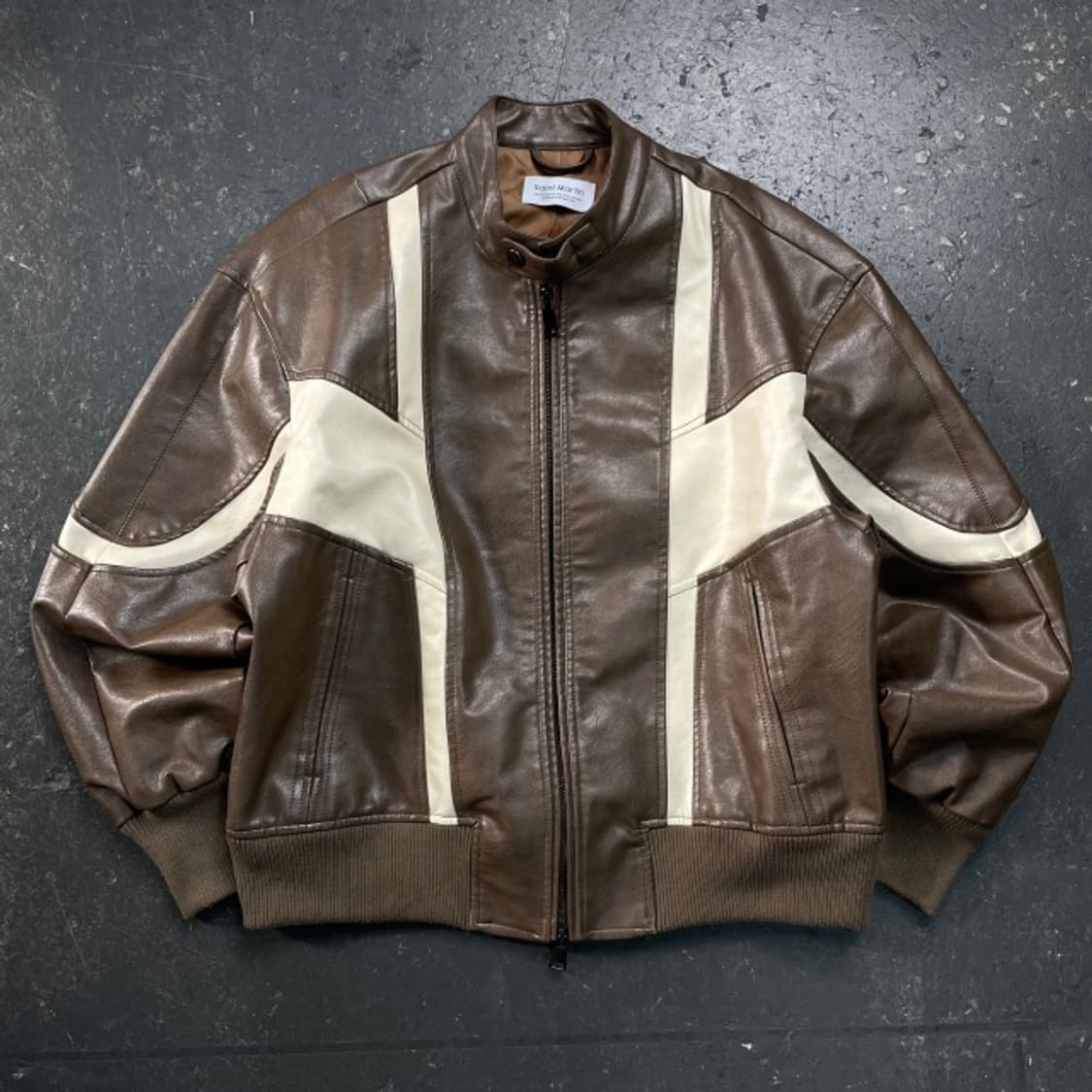 100 빈티지 레이싱 레더 자켓  상품이미지1