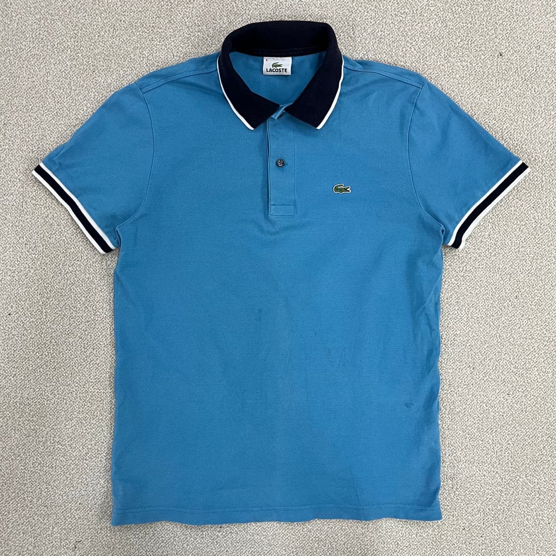 4 라코스테 배색 카라 반팔 티셔츠 0225M2 상품이미지1