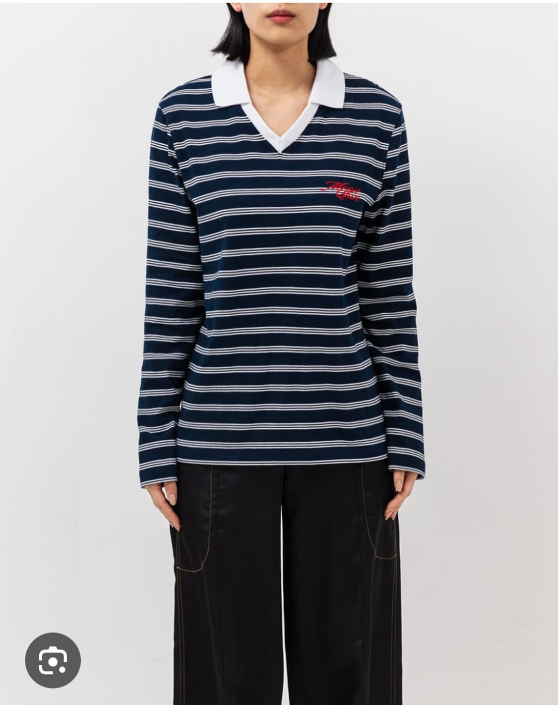 문선  스트라이프 긴팔 카라티 S 상품이미지1