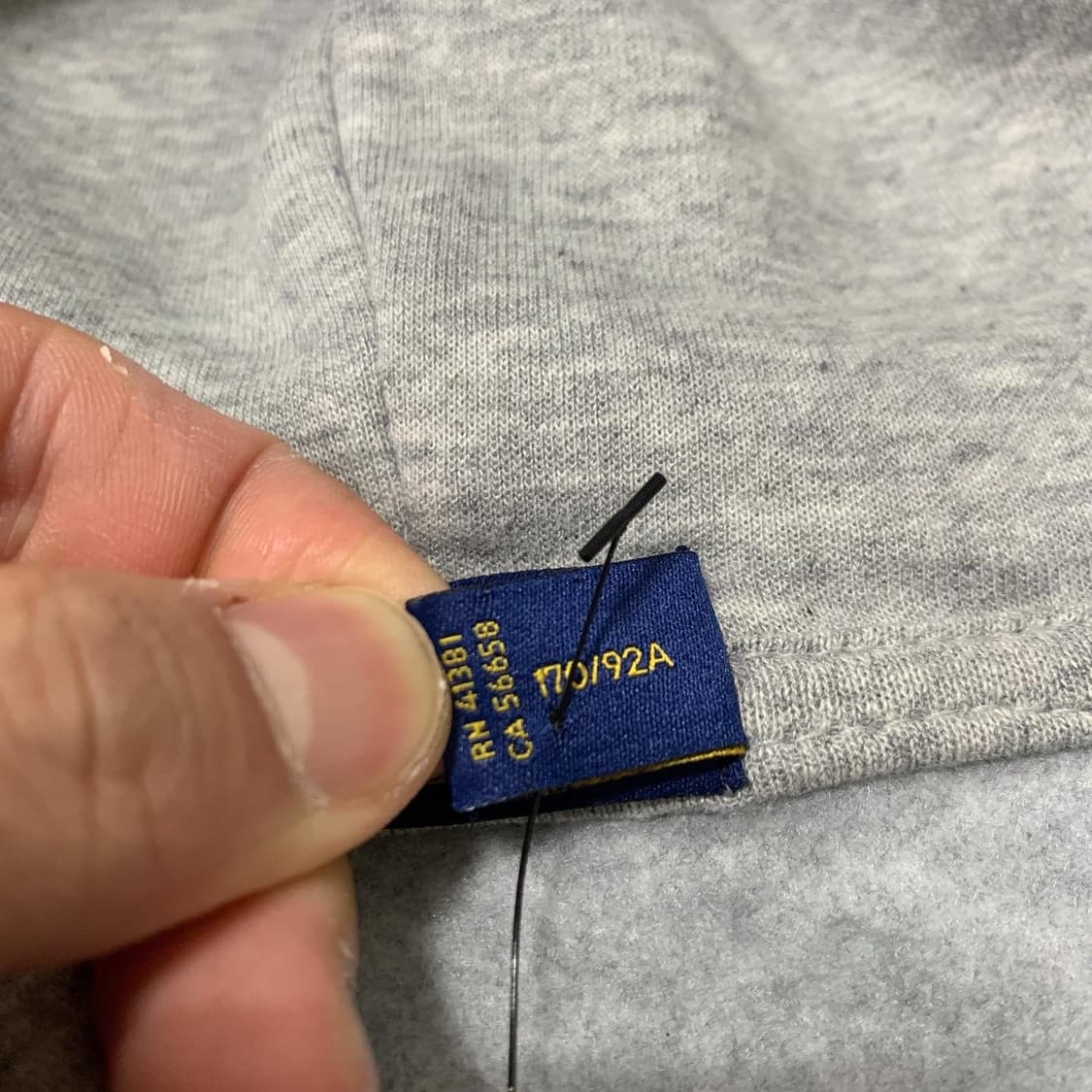 폴로 그레이 후드집업 새상품 XL 105 상품이미지5