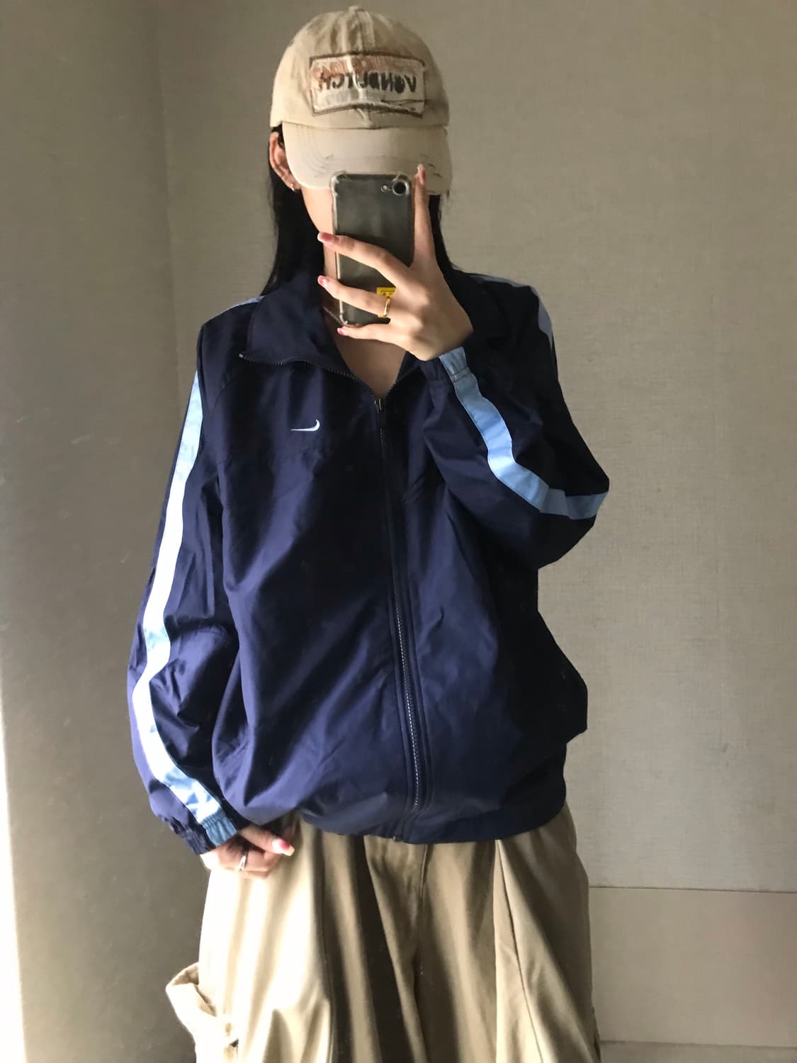 나이키 네이비 연하늘 바람막이 상품이미지2