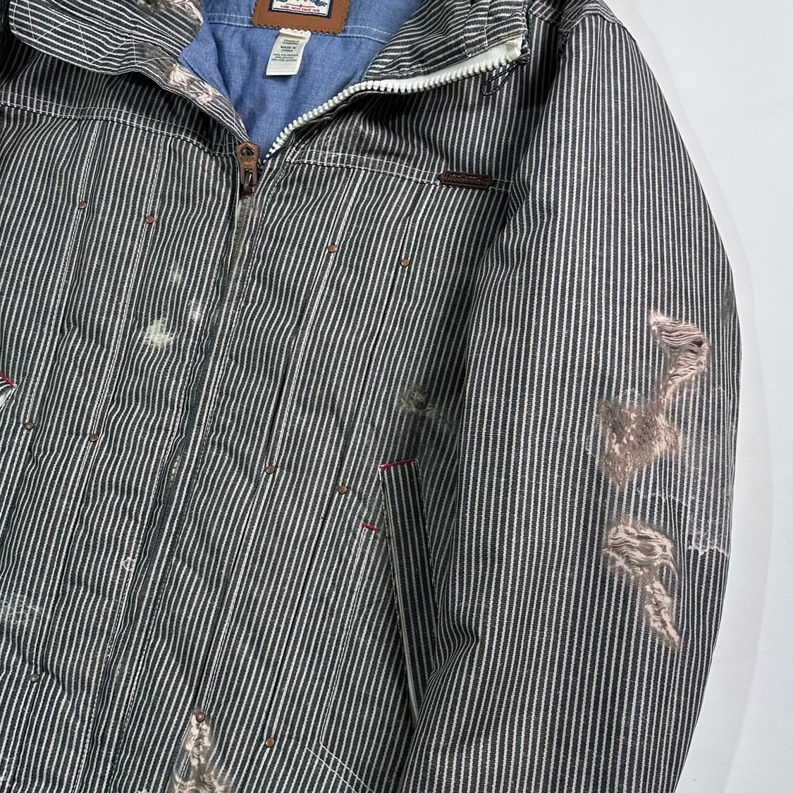 디젤 폴리쉘 데님 프린팅 하이넥 자켓  상품이미지4