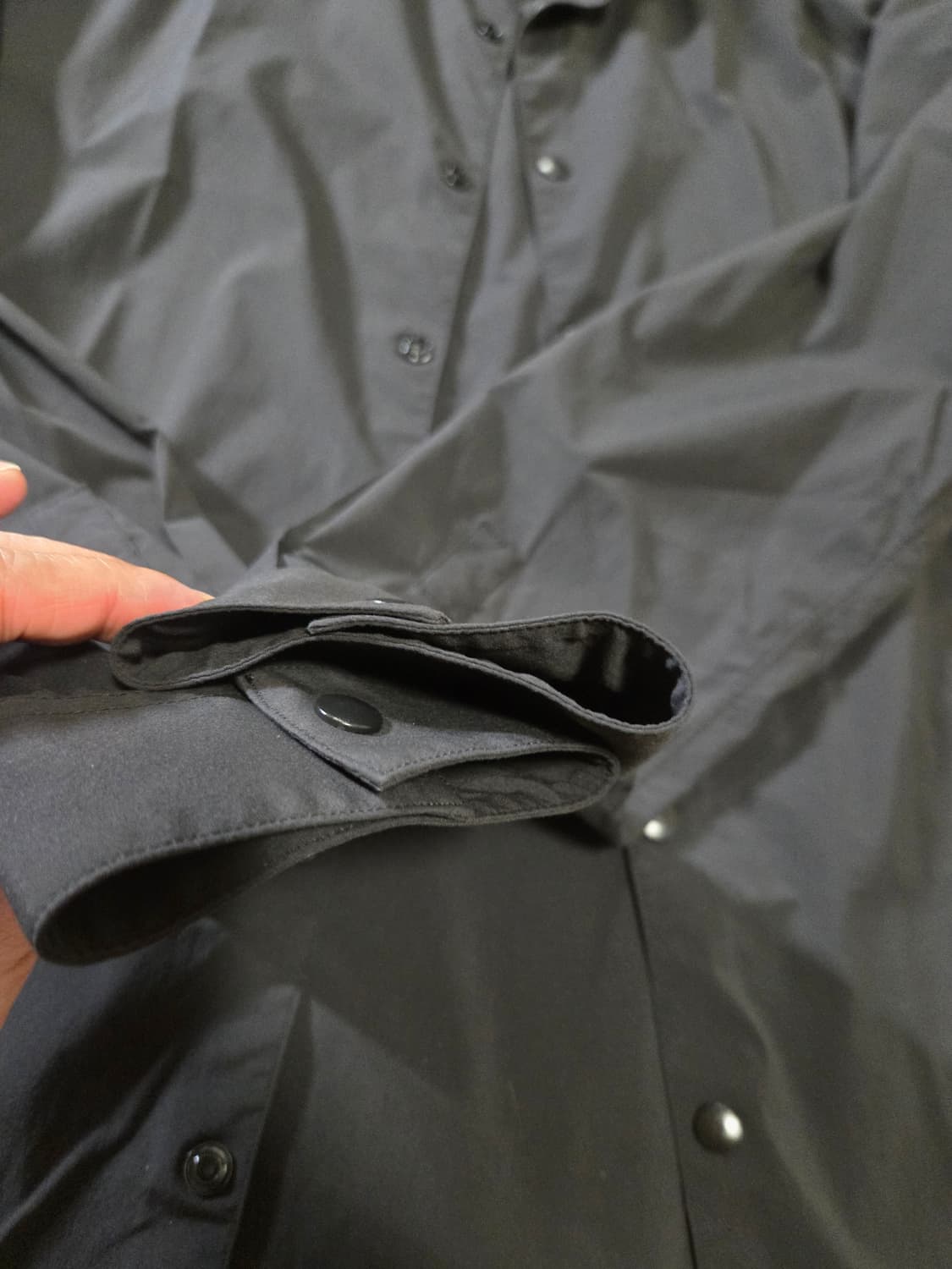 [M] 띠어리 나일론 스판 오버셔츠 (블랙) 상품이미지5