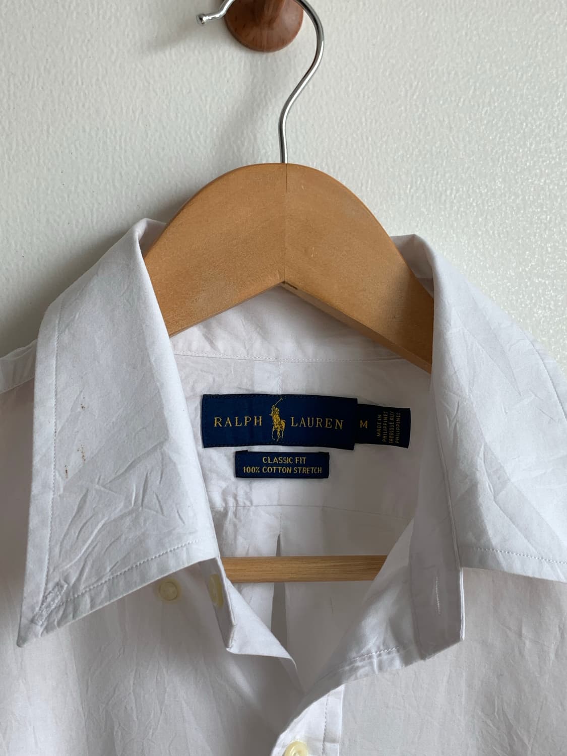 폴로 랄프로렌 화이트 반팔 셔츠 m 상품이미지5