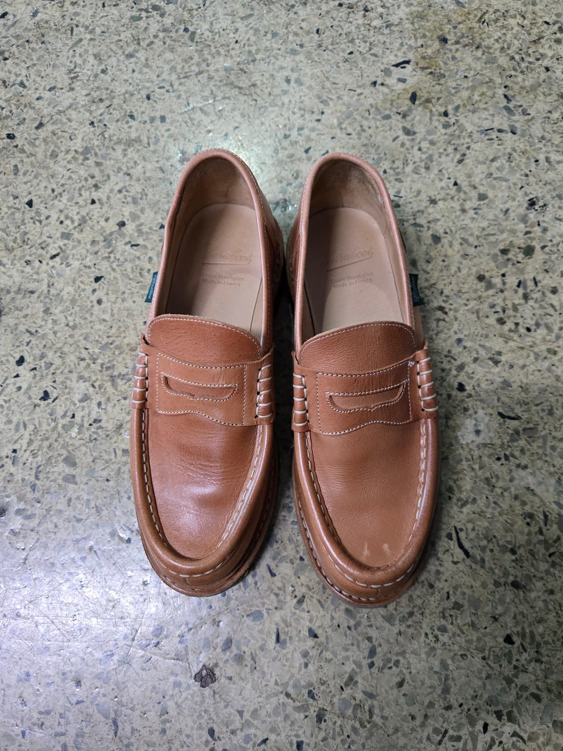 파라부트 로퍼 브라운 가죽 슈즈 상품이미지1